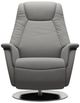 Stressless® by Ekornes® Customizable Max Leather Small Power Recliner with Moon Steel Base-1