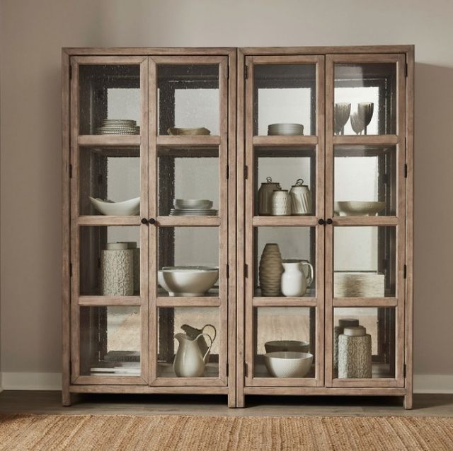 Liberty Furniture Proximity Place 2-Piece Barley Buff Bunching Display Cabinet Set-1