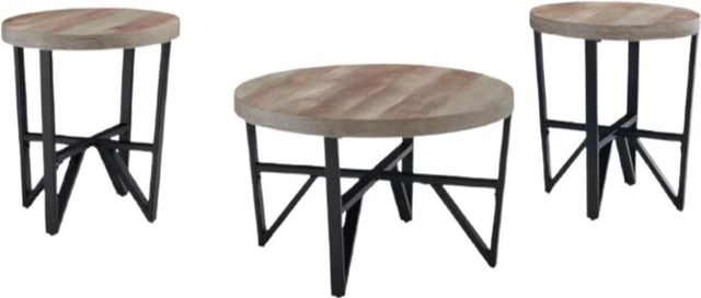 Signature Design by Ashley® Deanlee 3-Piece Grayish Brown/Black Living Room Table Set-0