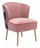 Zuo® Tina Pink, Gold & Foliage Print Accent Chair-0