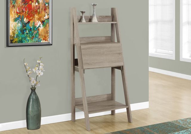 Monarch Specialties Inc. Dark Taupe 61" Ladder Style Computer Desk-1