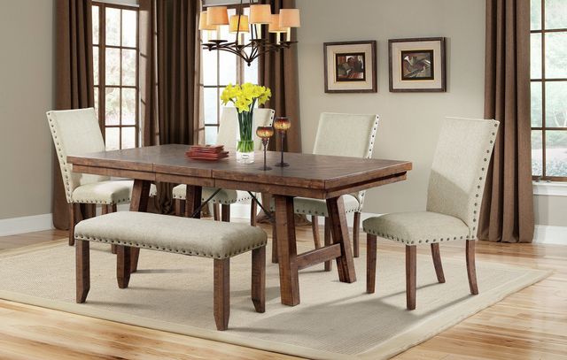 Elements International Jax Smokey Walnut Dining Table-2
