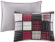 Olliix by Woolrich Tulsa Red/Grey King/California King Oversized Plaid Print Cotton Quilt Set-1