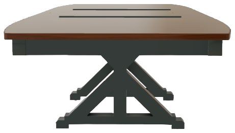 Mavin Customizable 42" x 72" Boat Extendable Dining Table with 2 Leaves-2