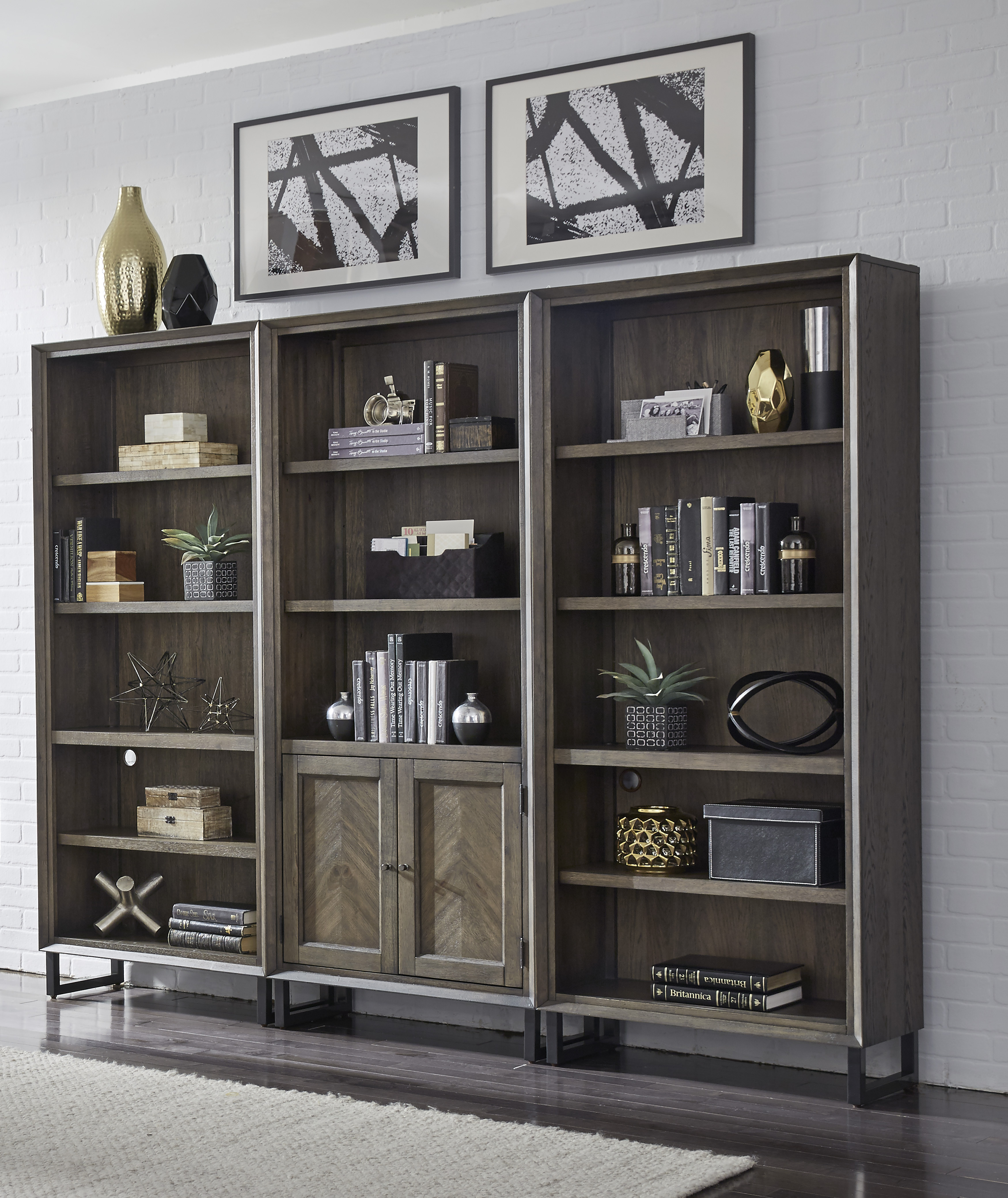 aspenhome Harper Point Fossil Door Bookcase