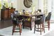 Homelegance® Bayshore Burnished Oak/Dark Brown Swivel Pub Height Chair-1