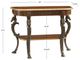 Powell® Flicka Brown Console with Antique Gold Base-3