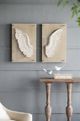 A & B Home 2-Piece White Washed Wood Carved Wing Wall Art-2