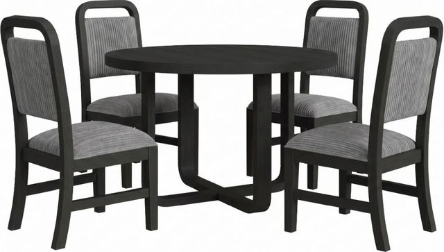 Elements International Ridgemont 5-Piece Black/Gray Dining Set-0