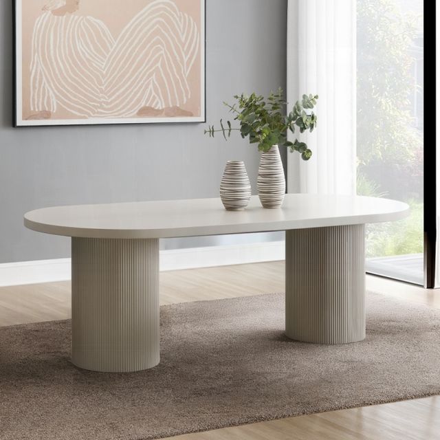 ACME Furniture Laela White Oval Dining Table-1
