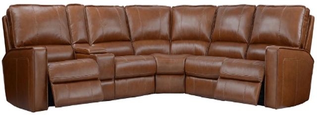 Parker House® Rockford 6-Piece Verona Saddle Power Reclining Sectional with Power Headrests-1