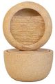 A & B Home Cream Cement Round Water Outdoor Fountain-0