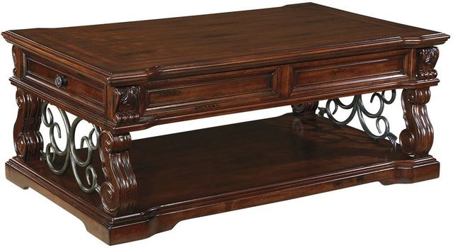 Signature Design by Ashley® Alymere Rustic Brown Lift Top Cocktail Table-0