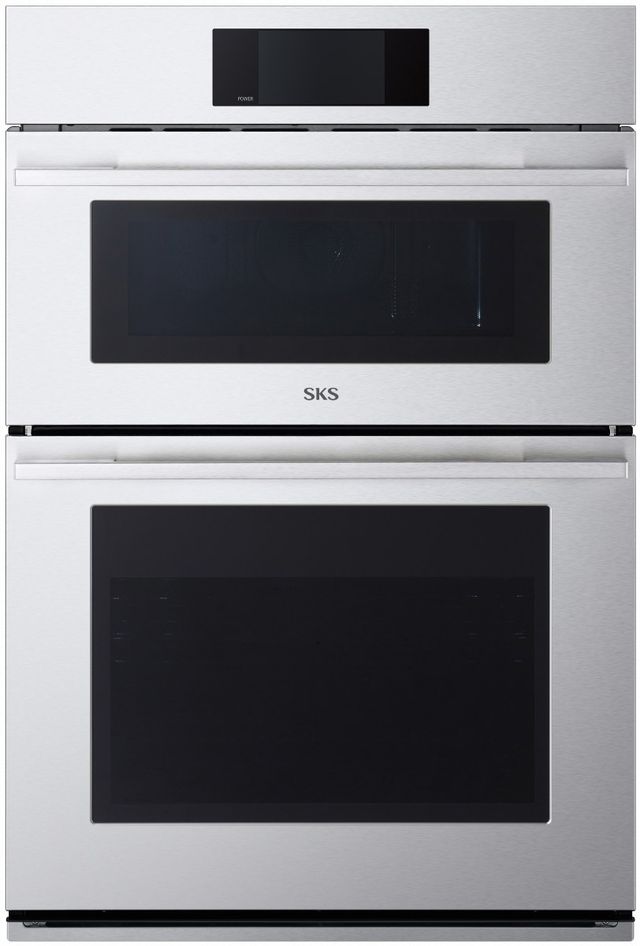 SKS 30" Satin Stainless Steel Oven/Microwave Combo Electric Wall Oven-0