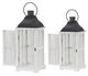 A & B Home Black/White 2-Piece Window Scape Lanterns Set-2