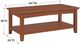Whittier Wood® Furniture McKenzie Glazed Antique Cherry Rectangular Cocktail Table-1
