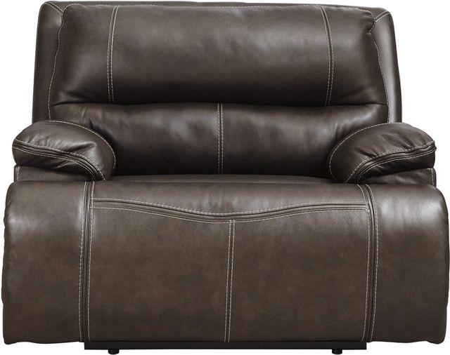 Signature Design by Ashley® Ricmen Walnut Wide Seat Power Recliner-1