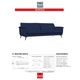 Korson Furniture Barga Sapphire 3-Seater Sofa-1