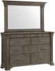 Elements International Kings Court Gray Dresser and Mirror-0