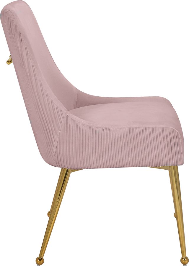 Meridian Furniture Ace Pink/Gold Velvet Dining Chair-2