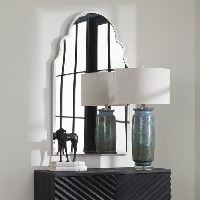 Uttermost® Brayden Polished Nickel Arch Mirror-2