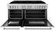 ZLINE 60" Stainless Steel Pro Style Dual Fuel Range with White Matte Door-1