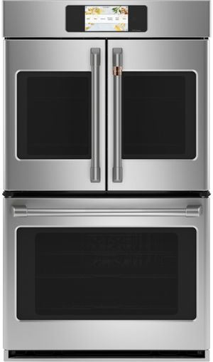front view of the Café™ Professional Series 30" Stainless Steel Double Electric Wall Oven