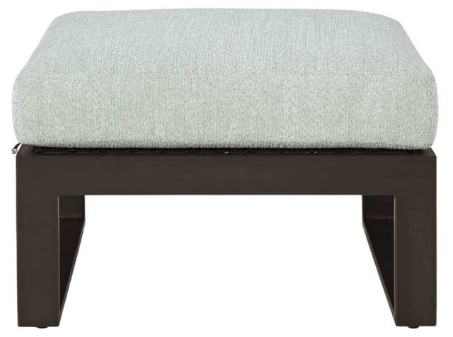 Signature Design by Ashley® Beachloft Black/Gray Aluminum Outdoor Ottoman with Cushion-2