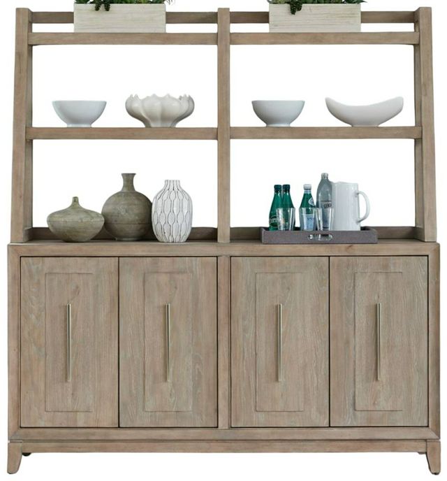 Liberty Furniture Brentwood 2-Piece Sandstone Sideboard and Hutch Set
