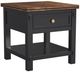 A-America® Stormy Ridge Chickory Top End Table with Slate Black Base-0