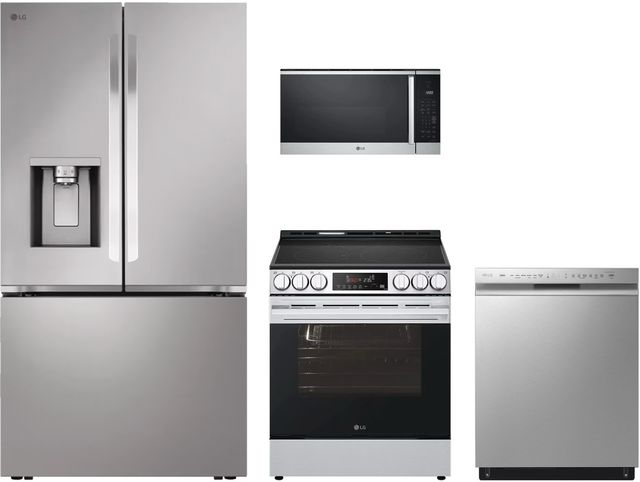 LG 4 Piece PrintProof™ Stainless Steel Electric Kitchen Package-0