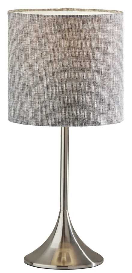 Adesso® Leslie Brushed Steel Table Lamp-0