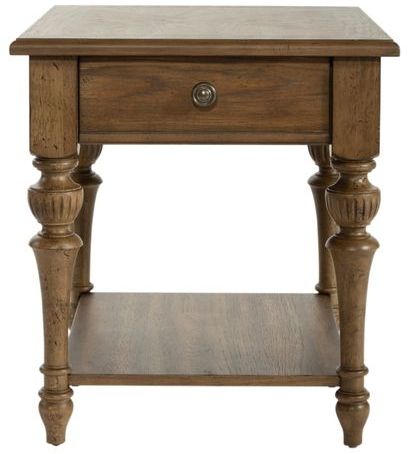 Liberty Furniture Haven Hall Aged Chestnut End Table-1