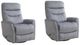 Parker House® Gemini 2-Piece Capri Silver Manual Swivel Glider Recliner Set-0