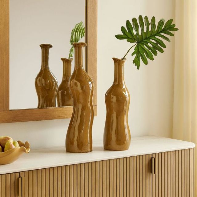 Uttermost® Sienna Flow 2-Piece Brown Bottle Vase Set-1