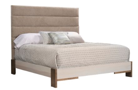 Country View Woodworking Customizable California King Upholstered Horizontal Panel Bed-0