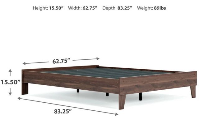 Signature Design by Ashley® Calverson Mocha Queen Platform Bed-3