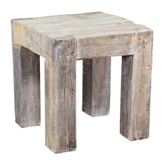 Classic Home Giza Antique White End Table-0
