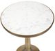 Uttermost® Gianno Antique Brass/White Round Marble Side Table-2