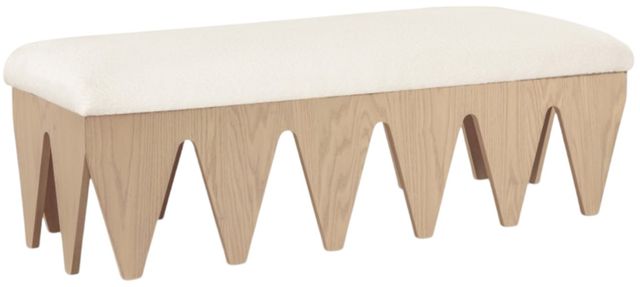 Meridian Furniture Altair Cream/Natural Upholstered Bench-0
