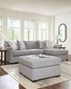 Signature Design by Ashley® Artisian Loft Pewter Oversized Accent Ottoman-3