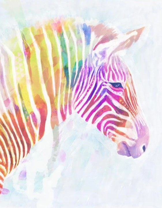 Classy Art Fluorescent Zebra II by Victoria Borges Wall Art-2