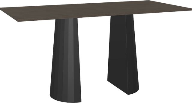 Amisco Customizable Gemma White Oak Veneer 84" Bar Height Table-0