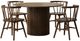 Coaster® Hamlyn 5-Piece Walnut Round Dining Table Set-0