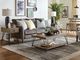 Hammary® Sanbern Light Brown Rectangular Coffee Table with Gray Base-1
