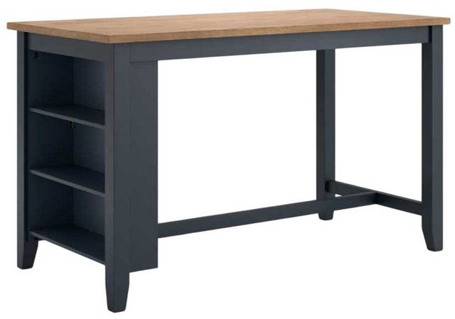 Signature Design by Ashley® Gesthaven Blue/Natural Counter Height Dining Table-0