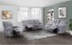 Mazin Furniture Casper Grey Manual Double Reclining Sofa-2