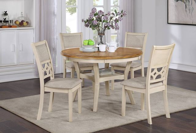 New Classic® Home Furnishings Mitchell 5-Piece Bisque/Brown Dining Set-1