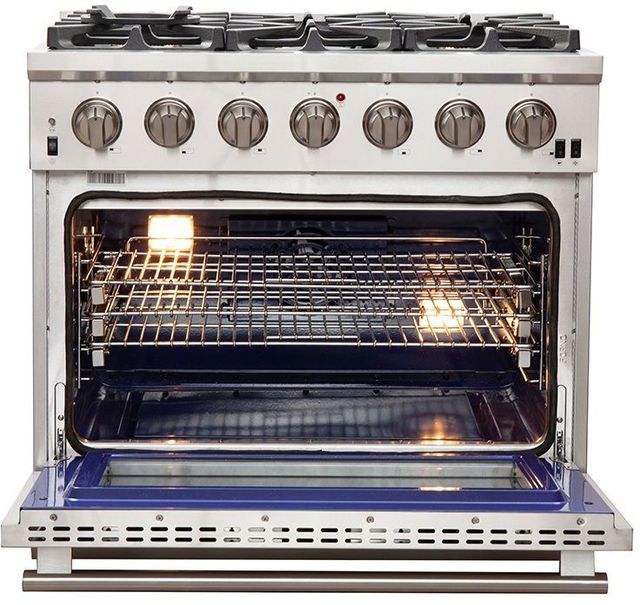 FORNO® Capriasca 36" Stainless Steel Pro Style Dual Fuel Range-2