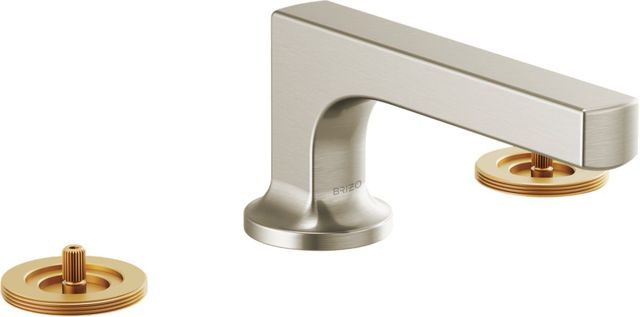 Brizo Kintsu® Brilliance® Luxe Nickel Widespread Lavatory Faucet with Low Spout-0